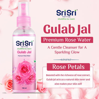 Sri Sri Tattva Gulab Jal 100ml - PUSHMYCART