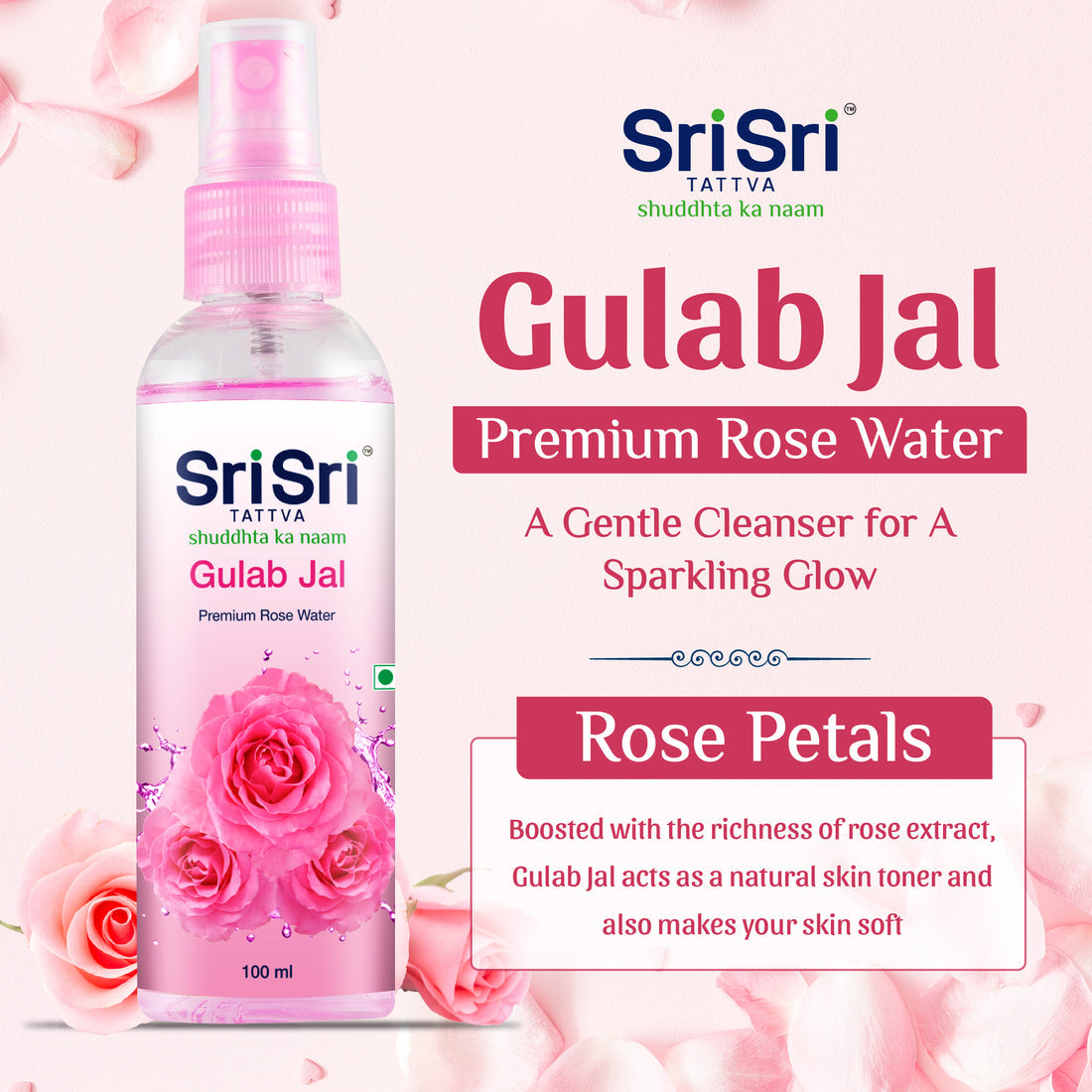 Sri Sri tattva Gulab jal-premium Rose water - PUSHMYCART