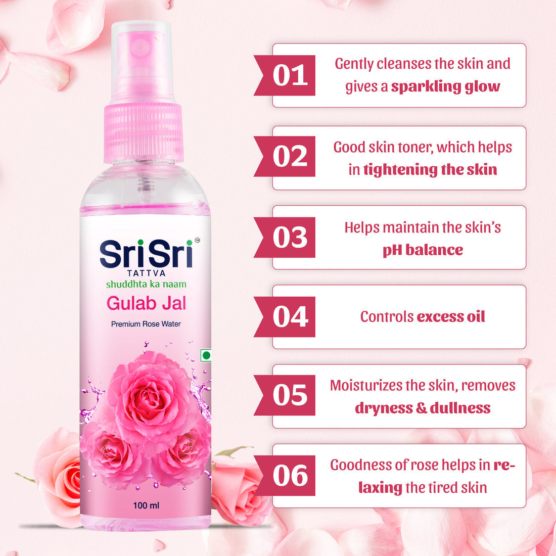 Sri Sri tattva Gulab jal-premium Rose water - PUSHMYCART