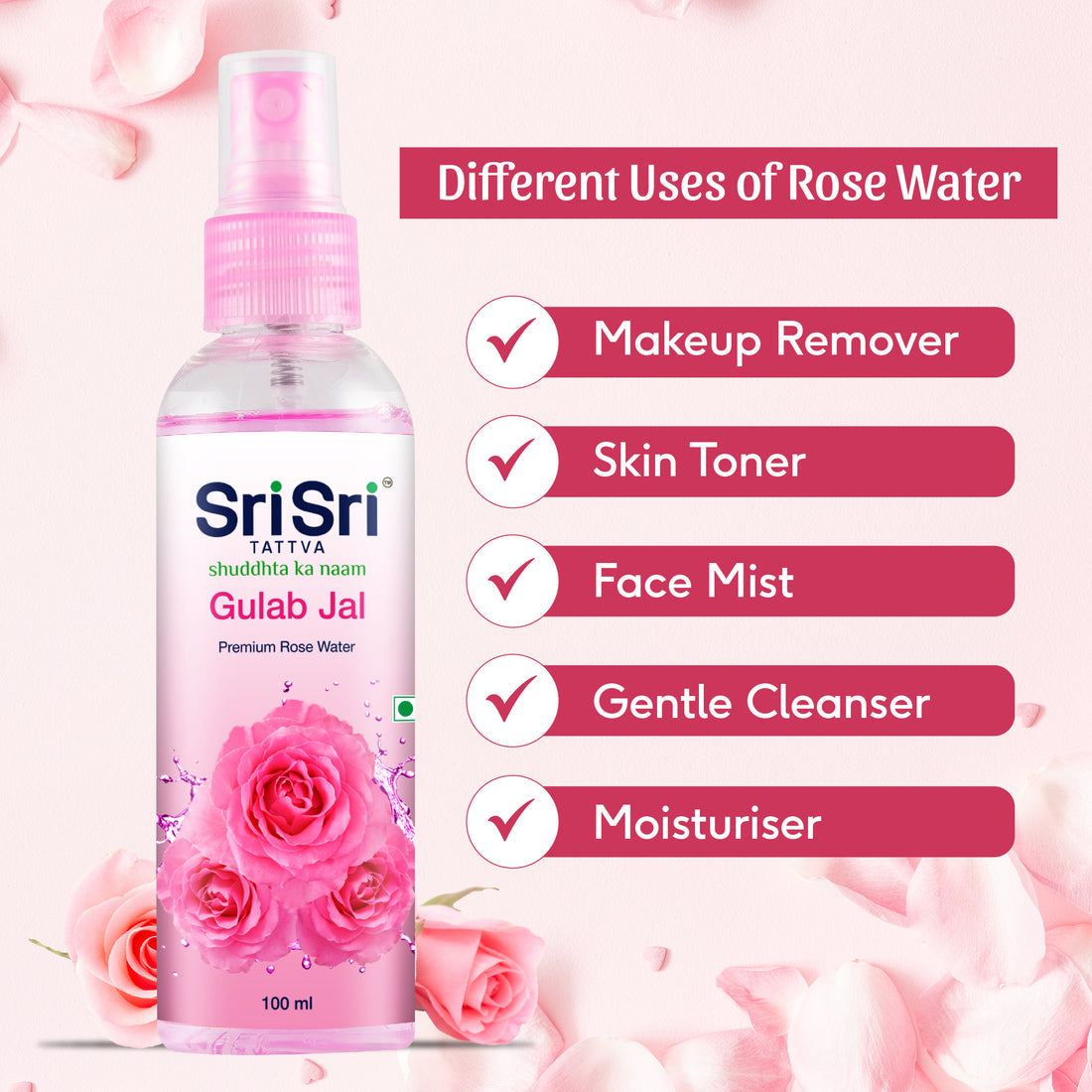 Sri Sri tattva Gulab jal-premium Rose water - PUSHMYCART