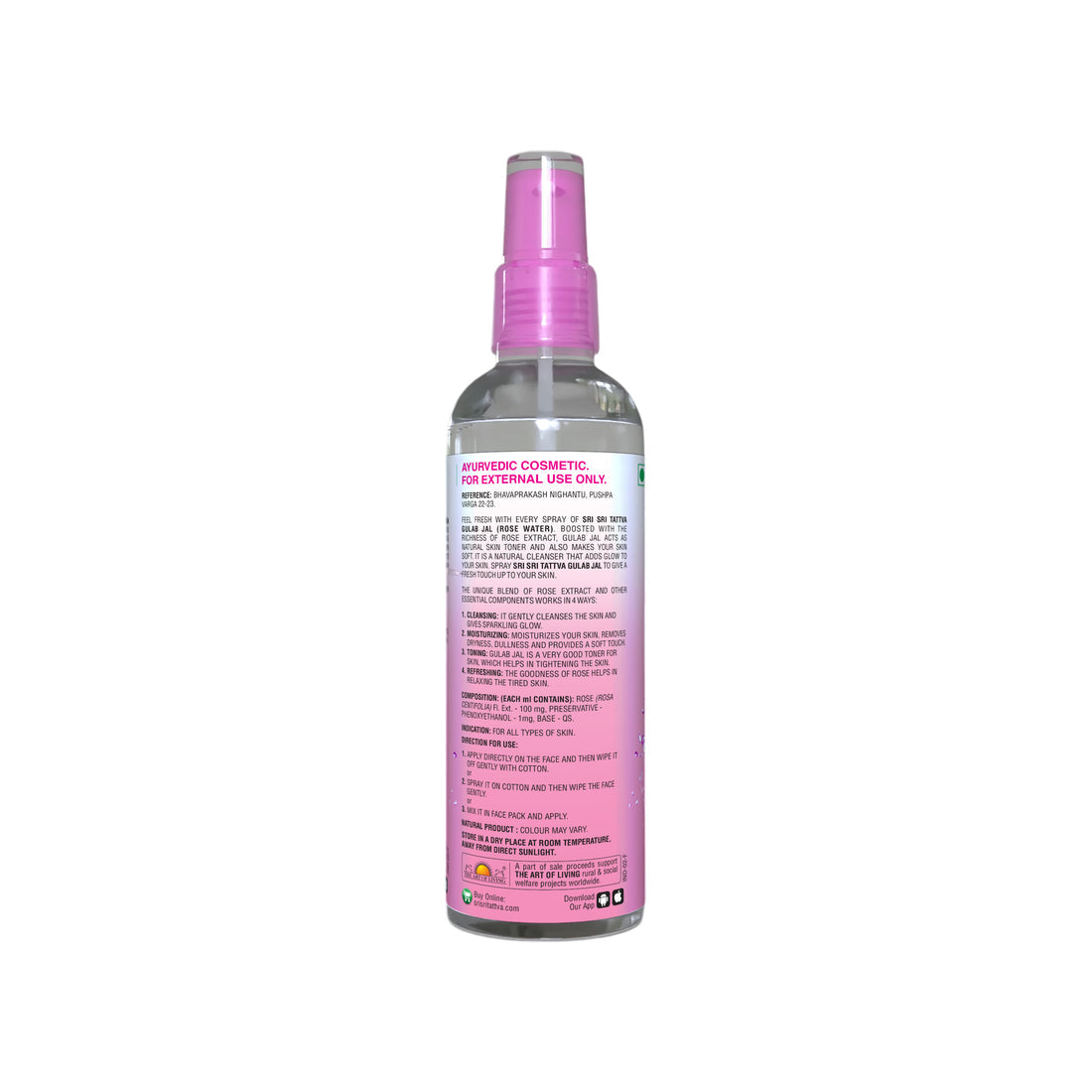 Sri Sri tattva Gulab jal-premium Rose water - PUSHMYCART