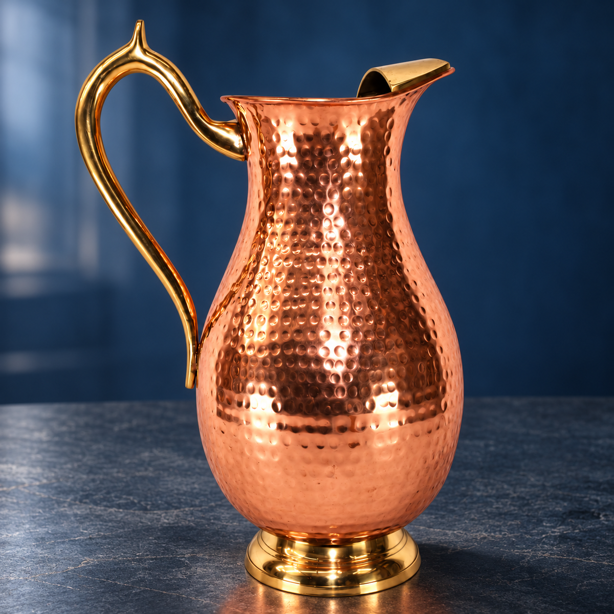 Pure Copper Vintage | Antique Style Curved Copper Jug 960g