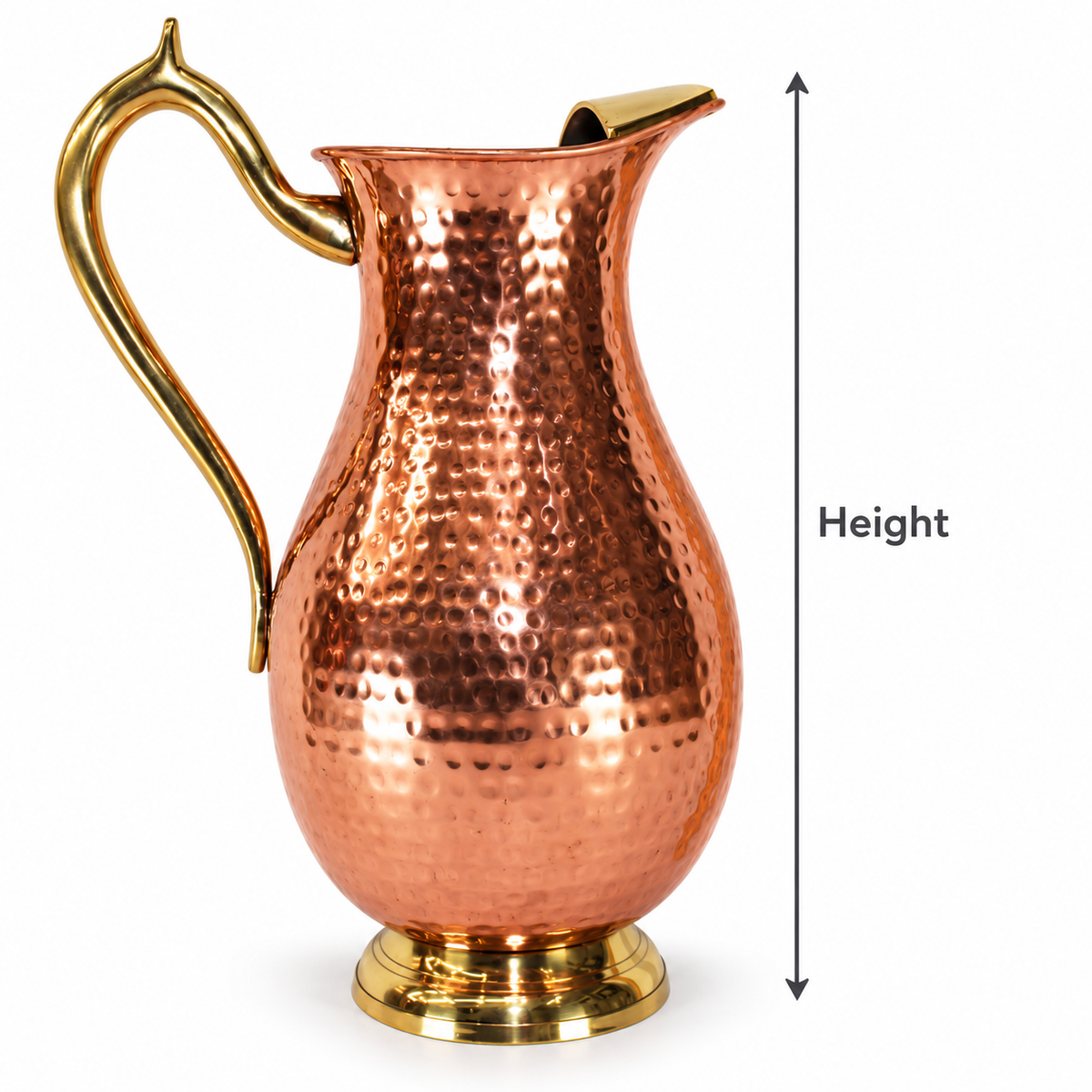 Pure Copper Vintage | Antique Style Curved Copper Jug 960g