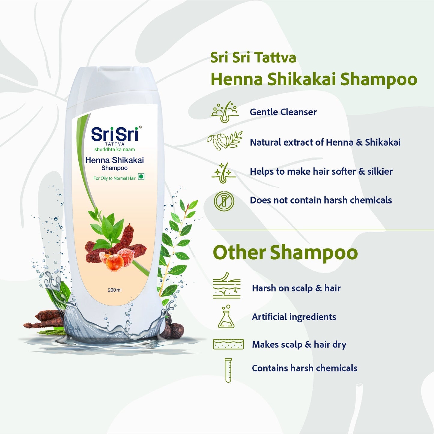 Sri Sri Tattva Henna Shikakai Shampoo sachet - PUSHMYCART
