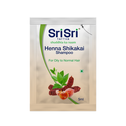 Sri Sri Tattva Henna Shikakai Shampoo sachet - PUSHMYCART