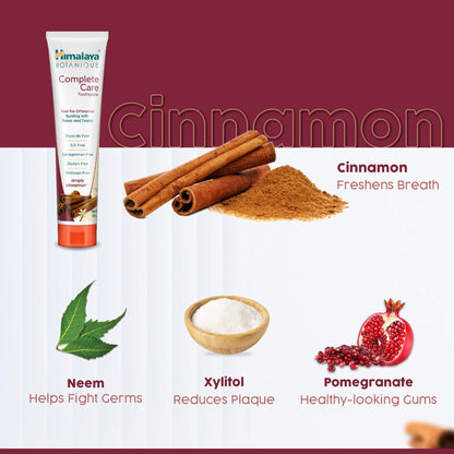 Himalaya Botanique Complete Care Toothpaste |Simply Cinnamon - PUSHMYCART