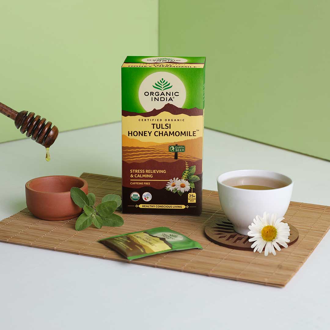 Organic India Tulsi Honey Chamomile Tea - PUSHMYCART