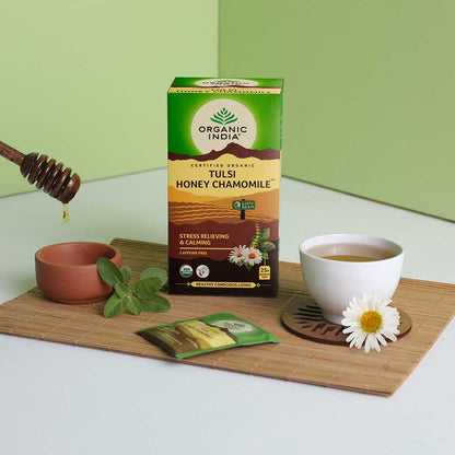 Organic India Tulsi Honey Chamomile Tea - PUSHMYCART