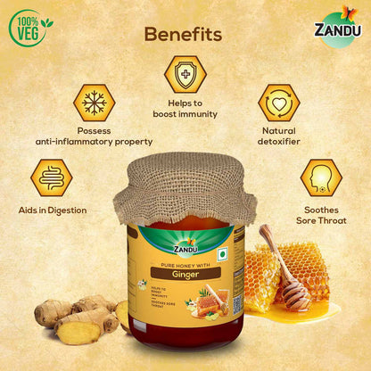 Zandu Pure Honey with Ginger