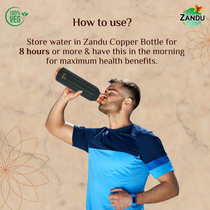 zandu copper water bottle