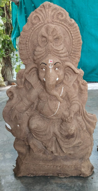 Gomaya Ganesha Idol Sitting On Elephant