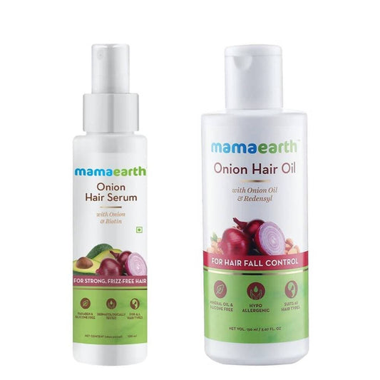 Mamaearth Onion Hair Serum and Onion Hair Oil