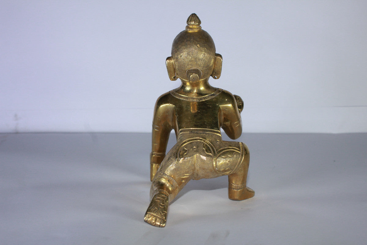 Brass Laddu Gopal Statue Murti Idol