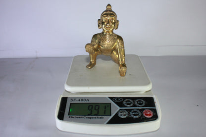 Brass Laddu Gopal Statue Murti Idol