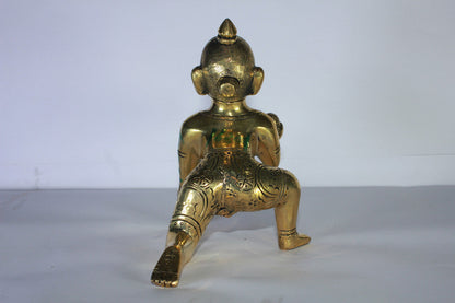 Brass Laddu Gopal Statue Murti Idol