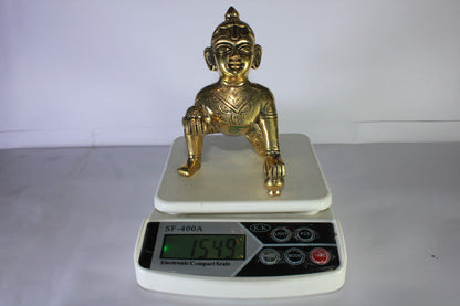 Brass Laddu Gopal Statue Murti Idol