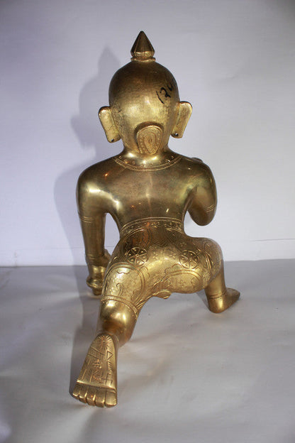 Brass Laddu Gopal Statue Murti Idol