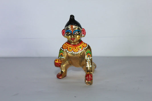 Brass Painted Laddu Gopal Idol