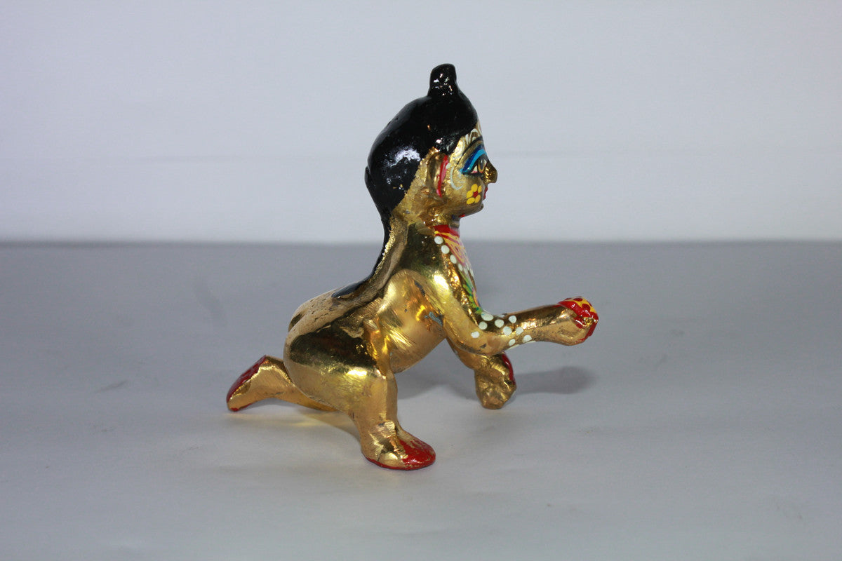 Brass Painted Laddu Gopal Idol