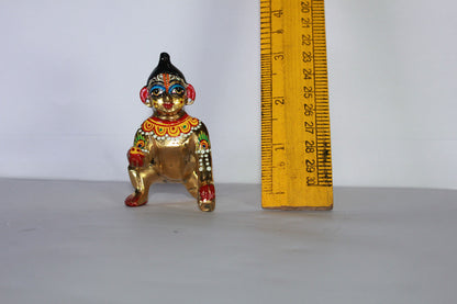 Brass Painted Laddu Gopal Idol