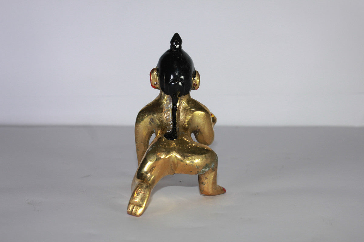 Brass Painted Laddu Gopal Statue