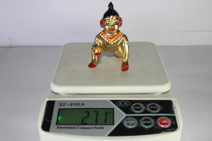 Brass Painted Laddu Gopal Statue