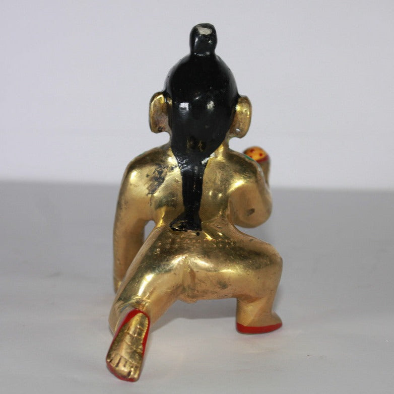 Brass Painted Laddu Gopal Statue