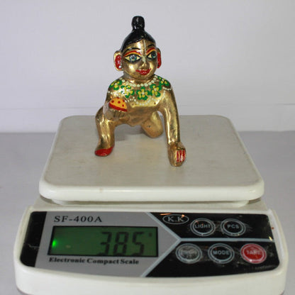 Brass Painted Laddu Gopal Statue