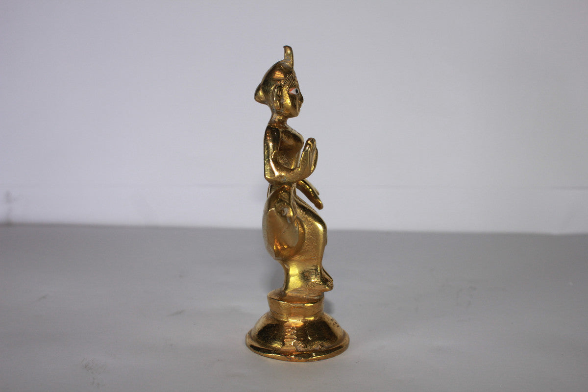 Brass Laxmi Maa On Owl Statue