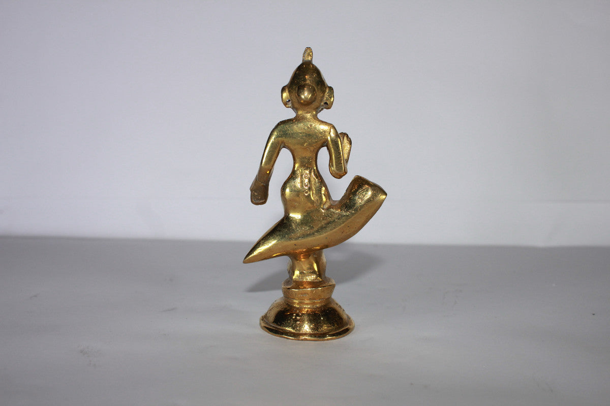 Brass Laxmi Maa On Owl Statue