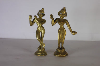 Brass Radha Krishna Yugal Jodi Idol