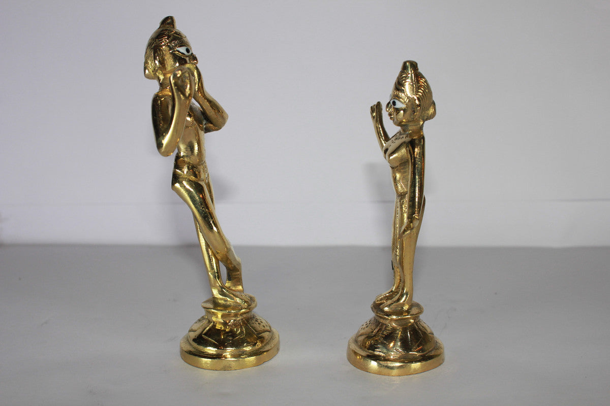 Brass Radha Krishna Yugal Jodi Idol