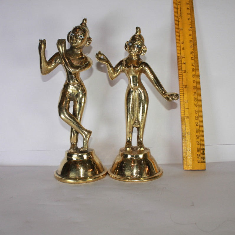 Brass Radha Krishna Yugal Jodi Idol