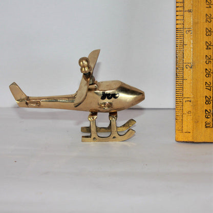 Brass Helicopter Showpiece