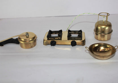 Brass Miniature Kitchen Set |Pack Of 2