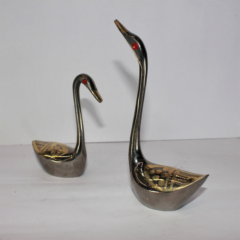 Brass Showpiece Duck Pair Statue