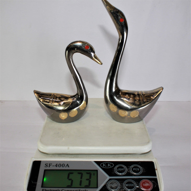 Brass Showpiece Duck Pair Statue