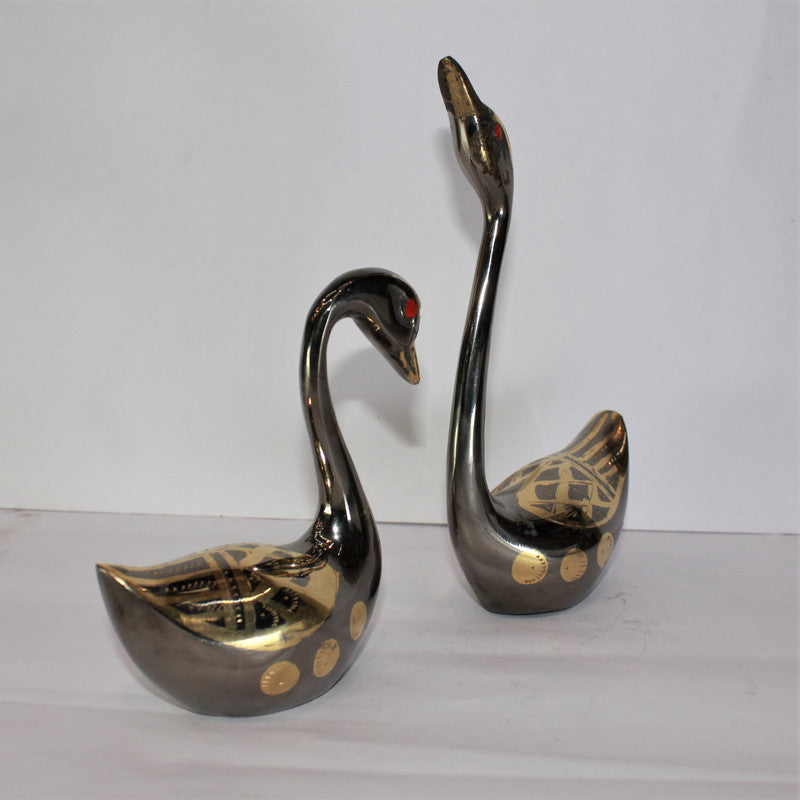 Brass Showpiece Duck Pair Statue