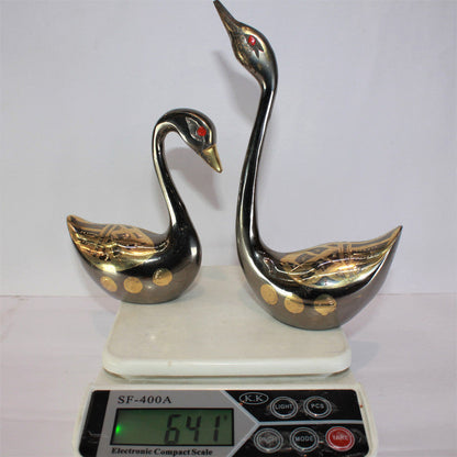 Brass Showpiece Duck Pair Statue