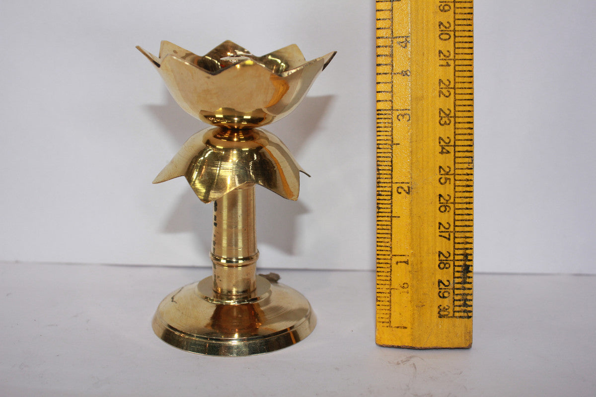 Brass Lotus Shape Pillar Stand Diya