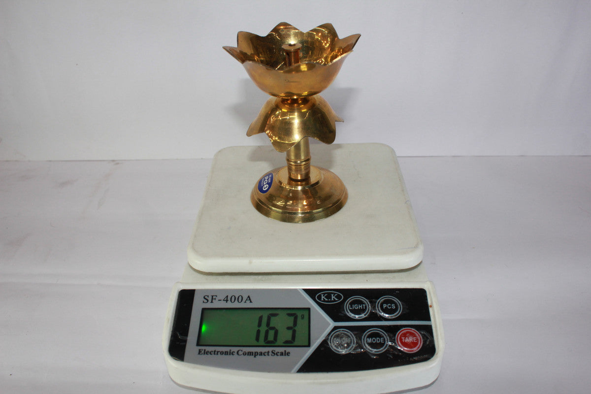 Brass Lotus Shape Pillar Stand Diya