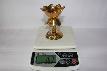 Brass Lotus Shape Pillar Stand Diya