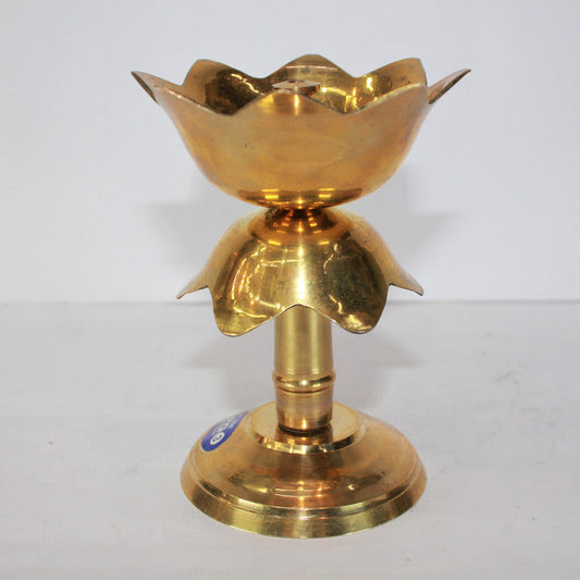 Brass Lotus Shape Pillar Stand Diya