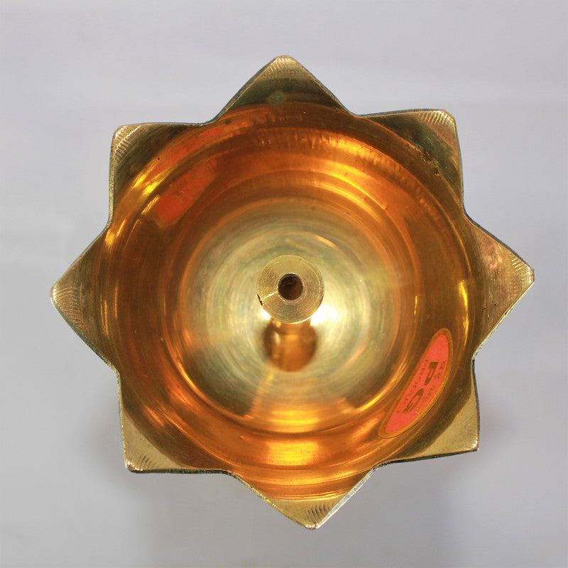 Brass Lotus Shape Pillar Stand Diya