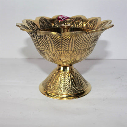 Brass Flower Design Diya