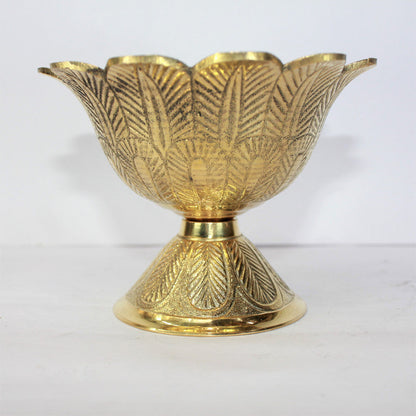 Brass Flower Design Diya