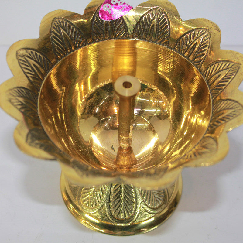 Brass Flower Design Diya