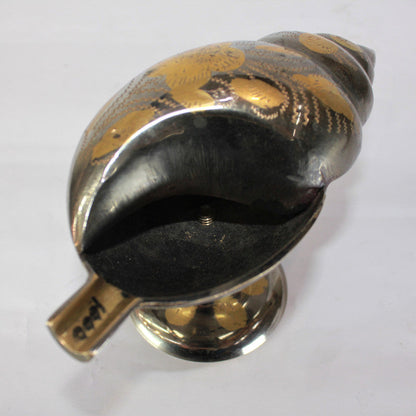 Brass Shankh Deepak with Stand Oil lamp