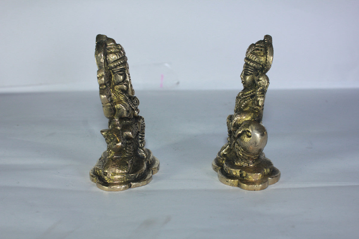 Brass Laxmi Ganesh Idol Statue