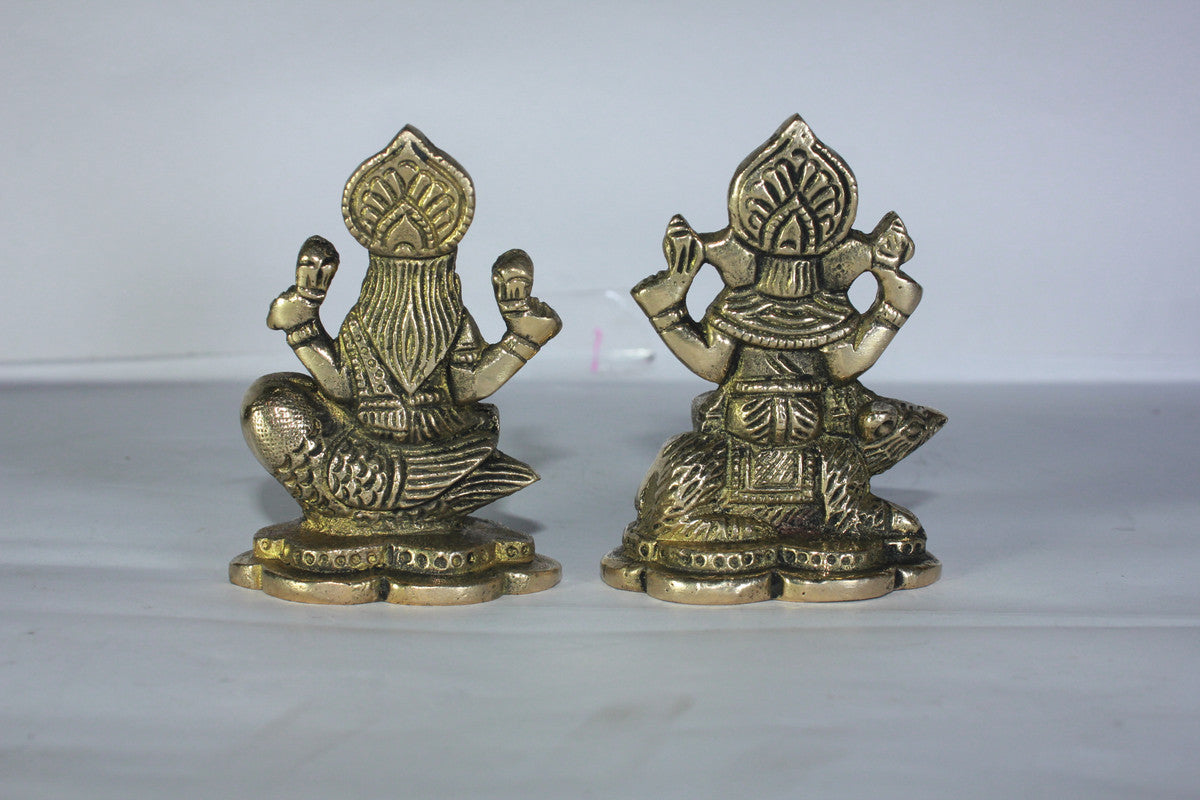 Brass Laxmi Ganesh Idol Statue